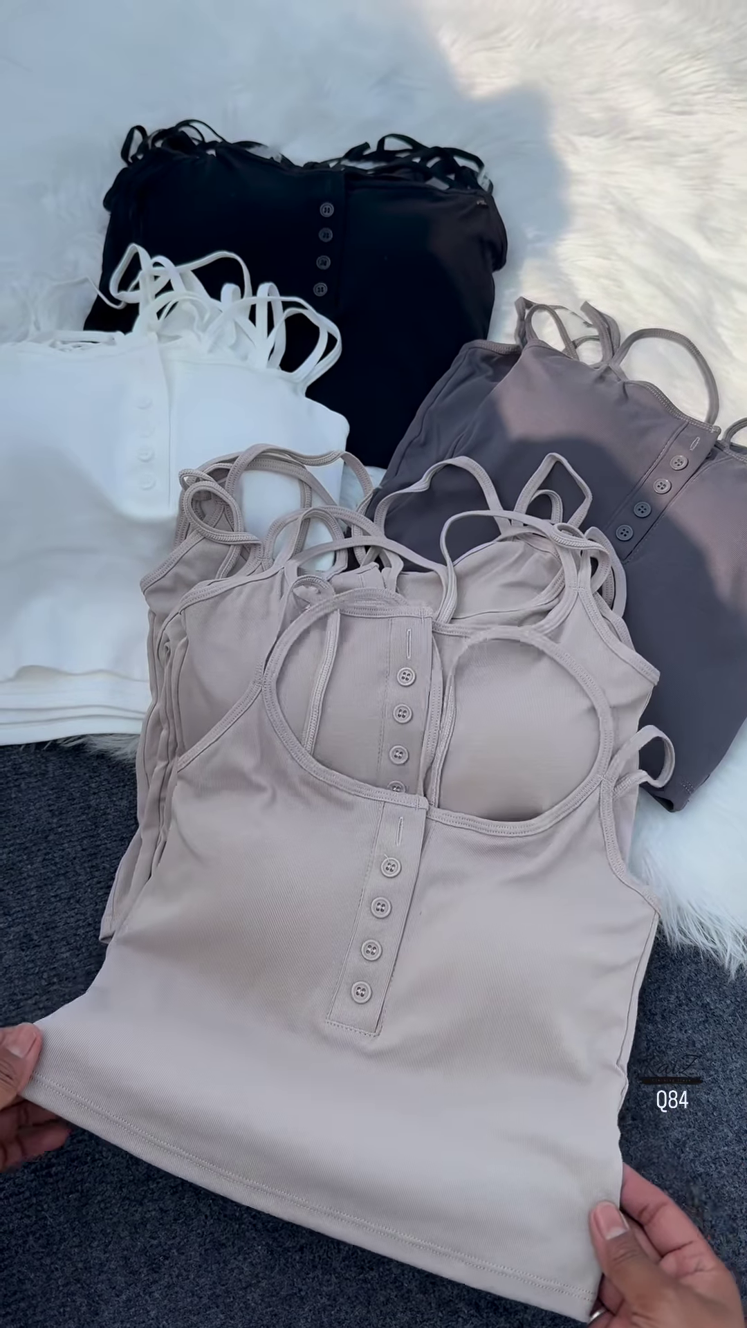 π Trendy Multi-Strap Button-Front Crop Tops β Available in Multiple Colors π€π€ππ©·