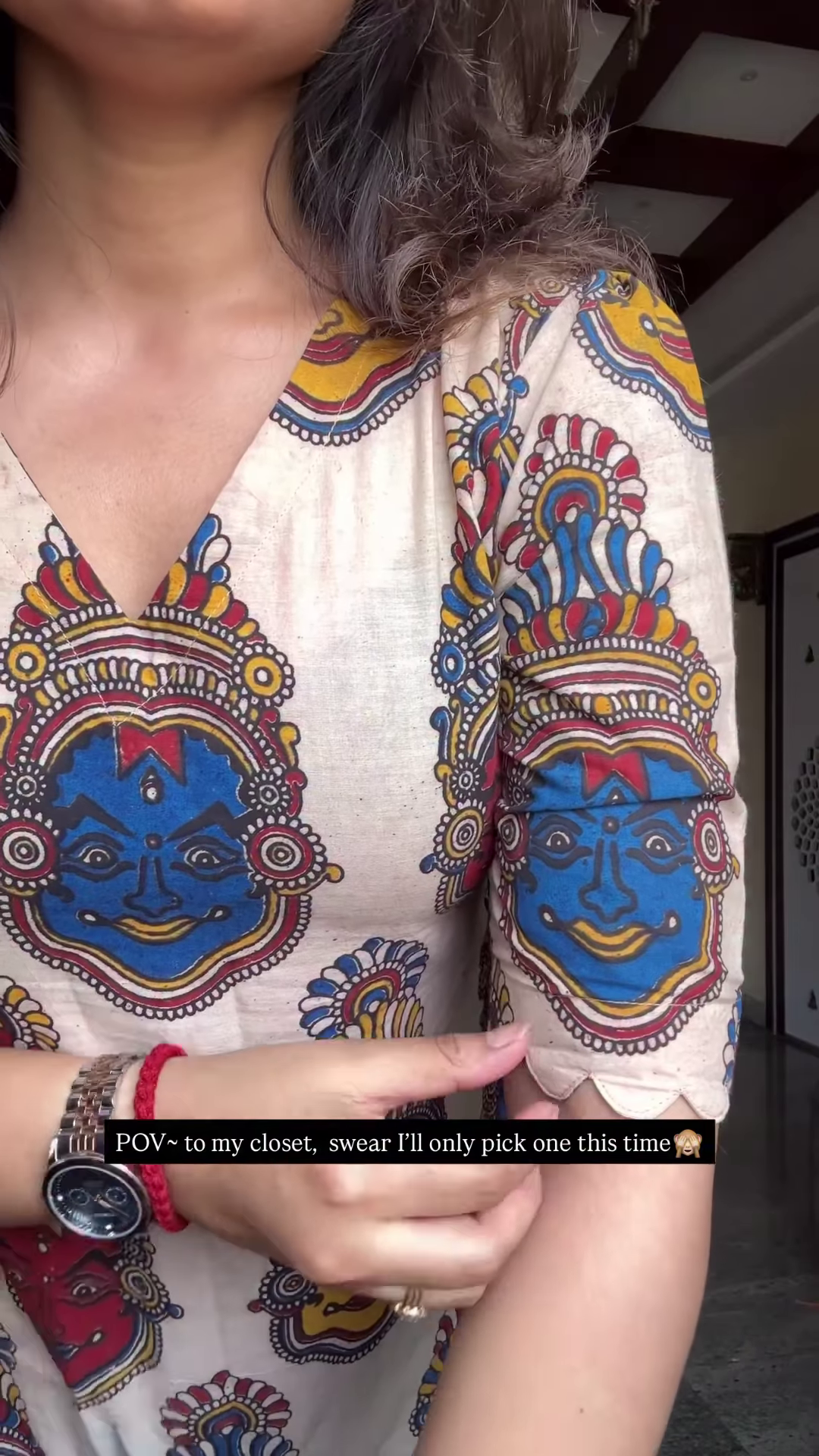 Blue Buddha Print Dress – Artistic Statementwear for Women