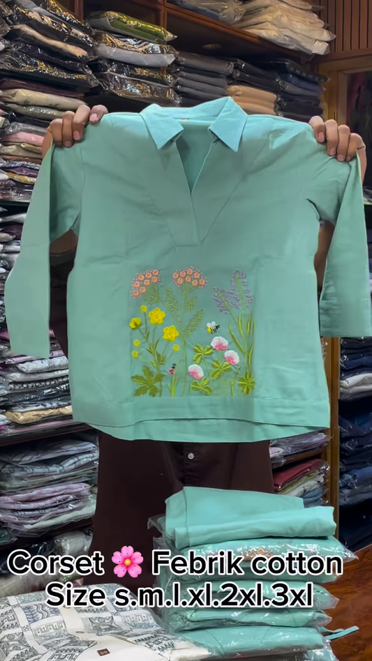 Floral Printed Cotton Corset Top for Women – Available in Multiple Sizes