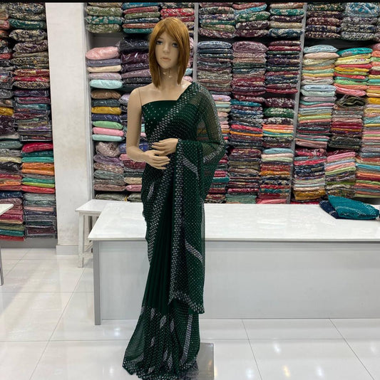 SWAROVSKI WORK EMBROIDRED SAREE