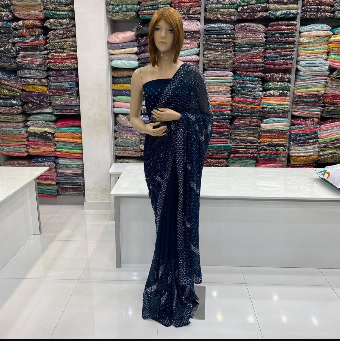 SWAROVSKI WORK EMBROIDRED SAREE