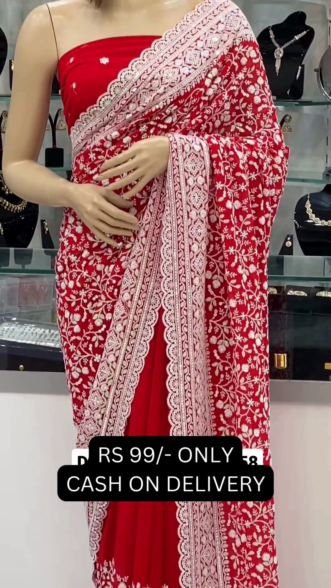 Maroon Silk Hand Embroidery Saree With Sequins