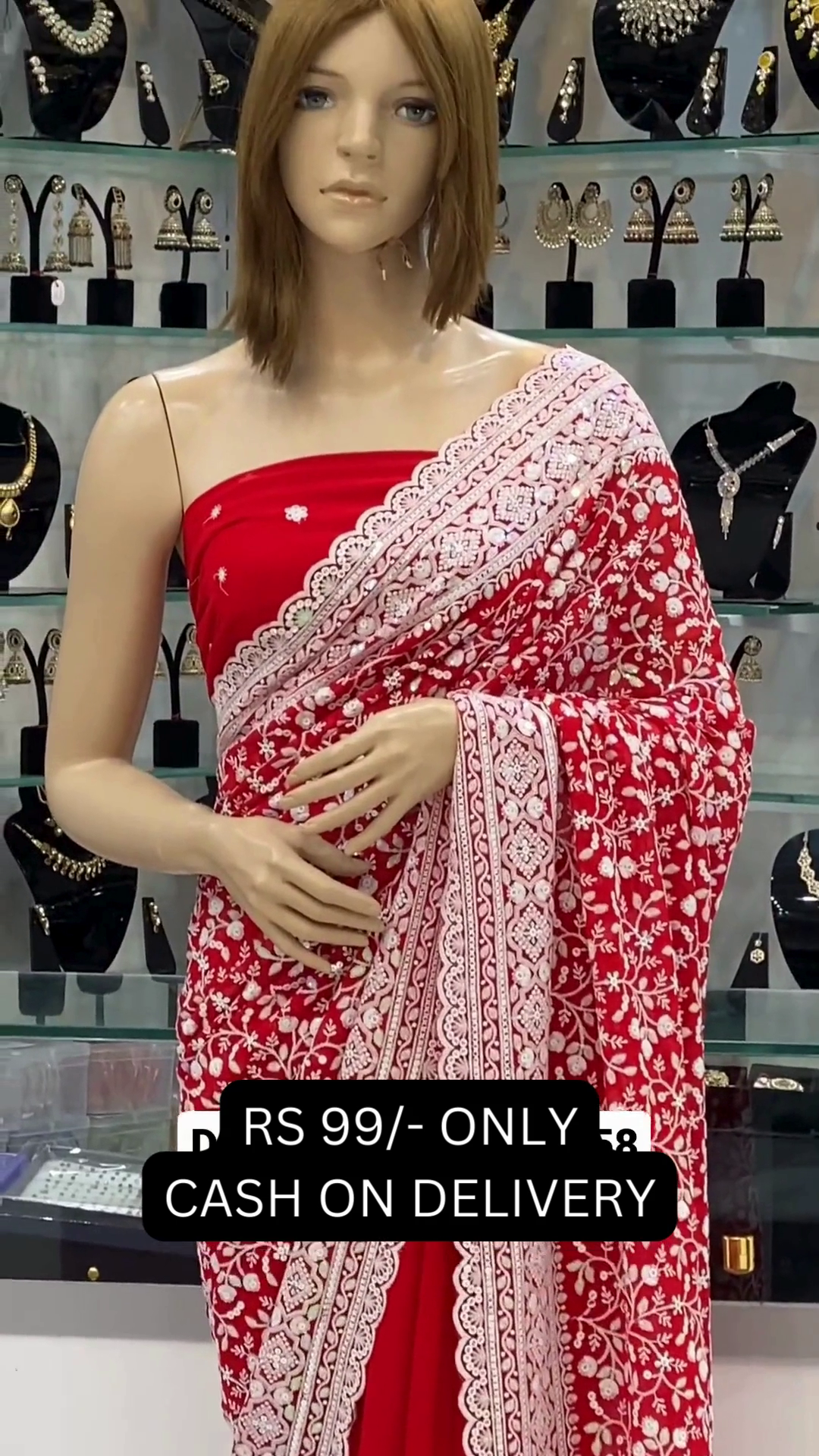 Maroon Silk Hand Embroidery Saree With Sequins