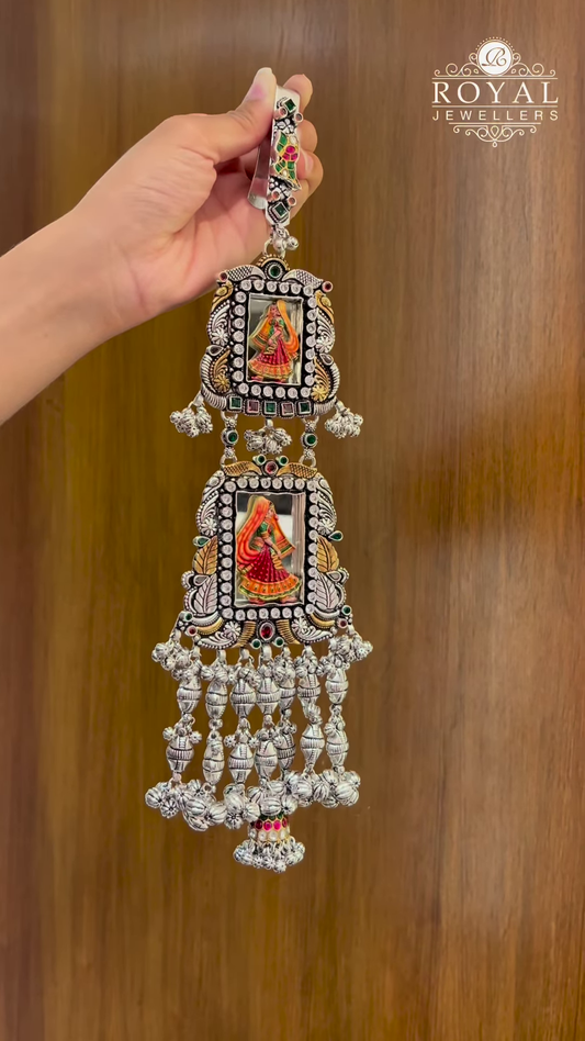 👑 Royal Rajasthani Jhumar – Heritage Mirror of Elegance 💫