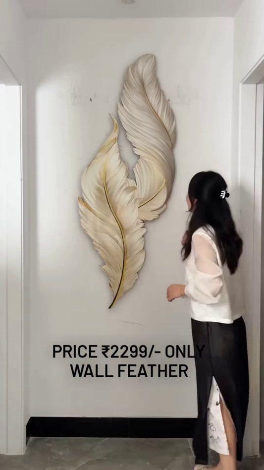 “Ethereal Grace: Artistic Feather Wall Décor for Modern Spaces”