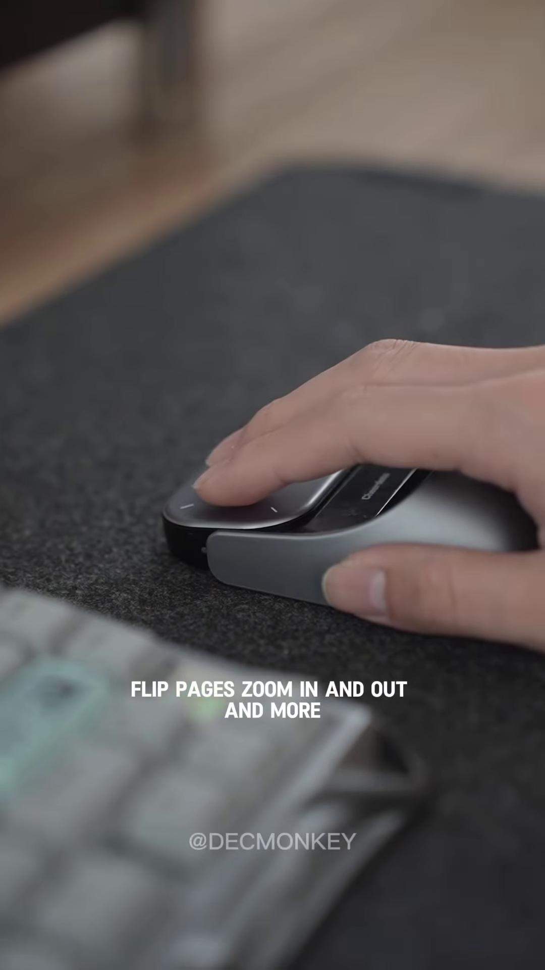 Ergonomic Wireless Mouse with Touch Scroll and Customizable Gestures