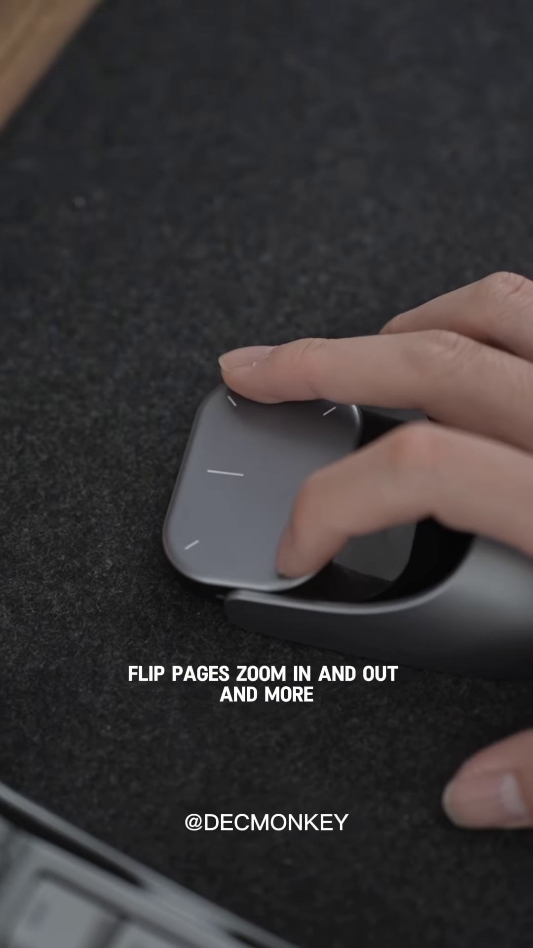 Ergonomic Wireless Mouse with Touch Scroll and Customizable Gestures