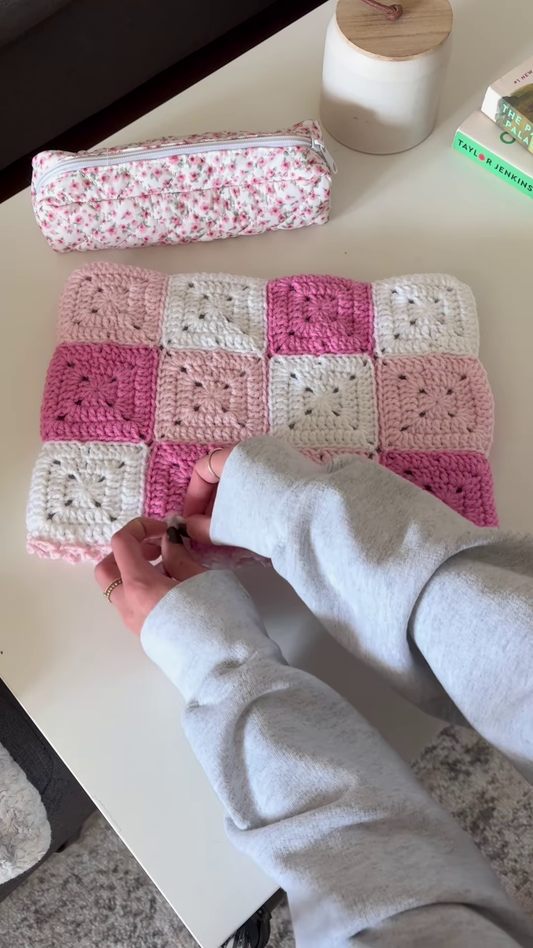 Crochet Granny Square Baby Blanket