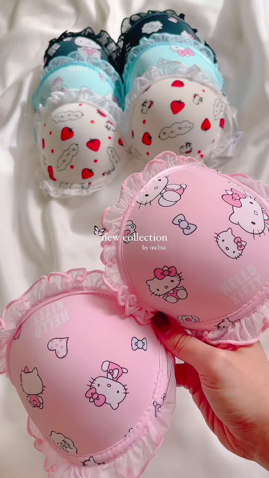 Adorable Hello Kitty Plush Pillows with Delicate Lace Trim