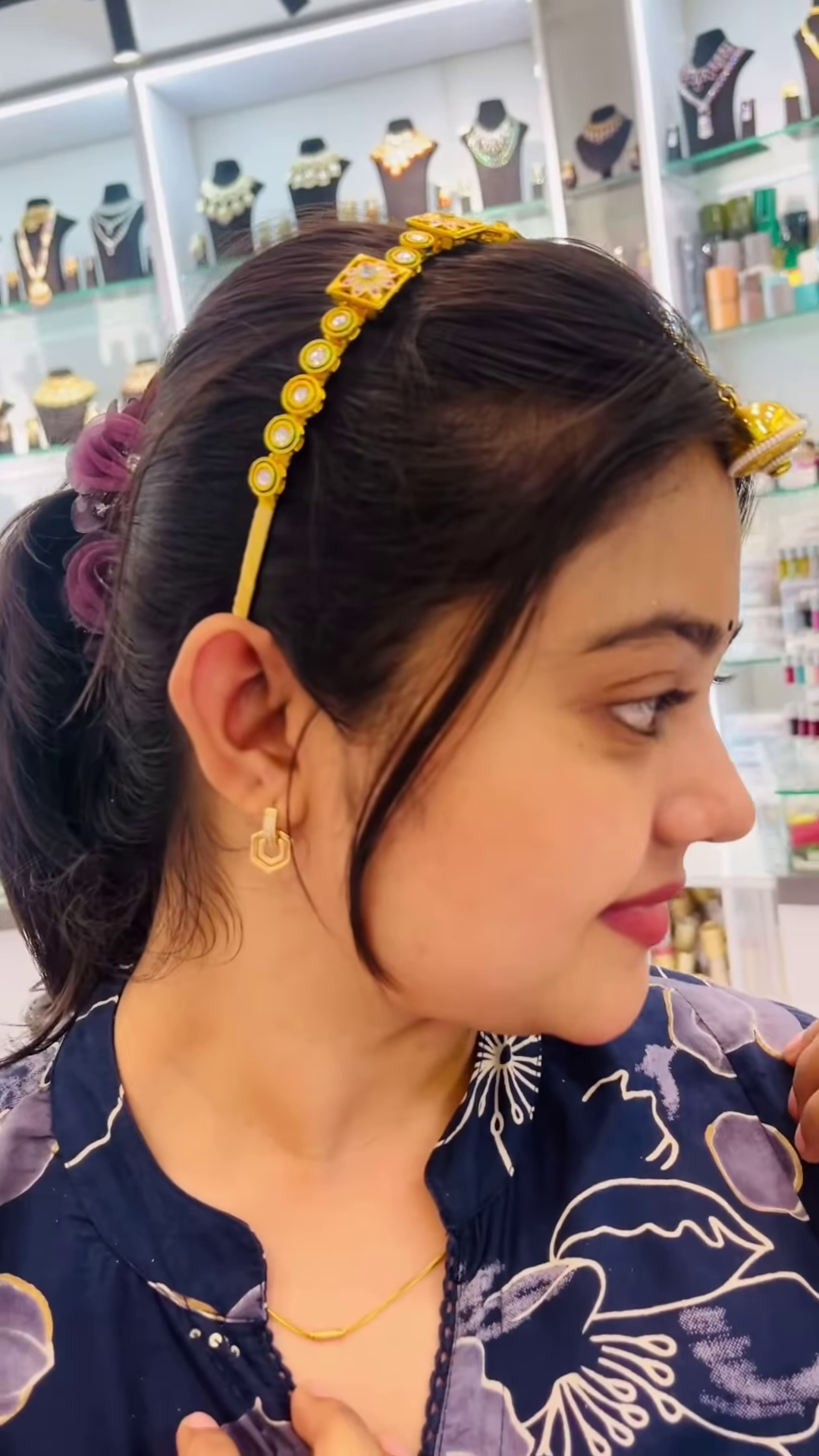 Elegant Gold-Toned Matha Patti with Kundan and Pearl Detailing for Women