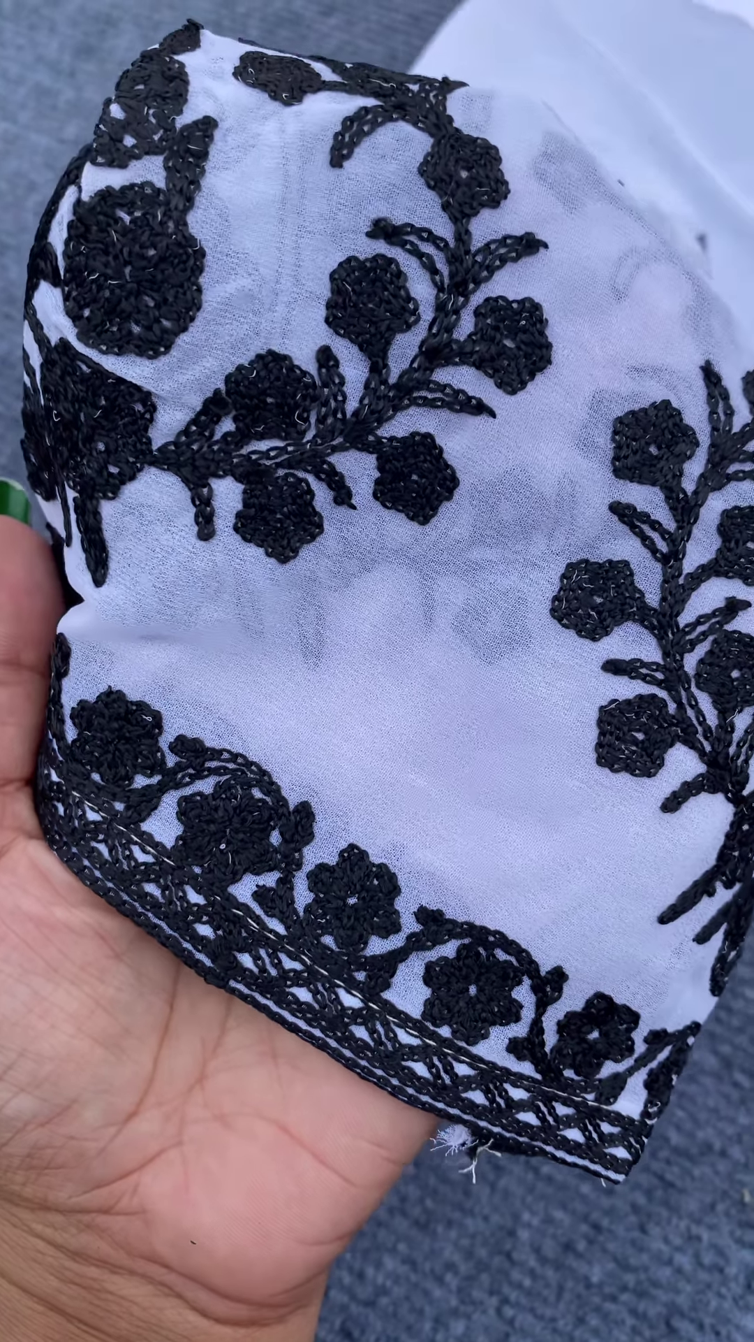 Elegant White Embroidered Chikankari Kurta Set with Dupatta and Pants