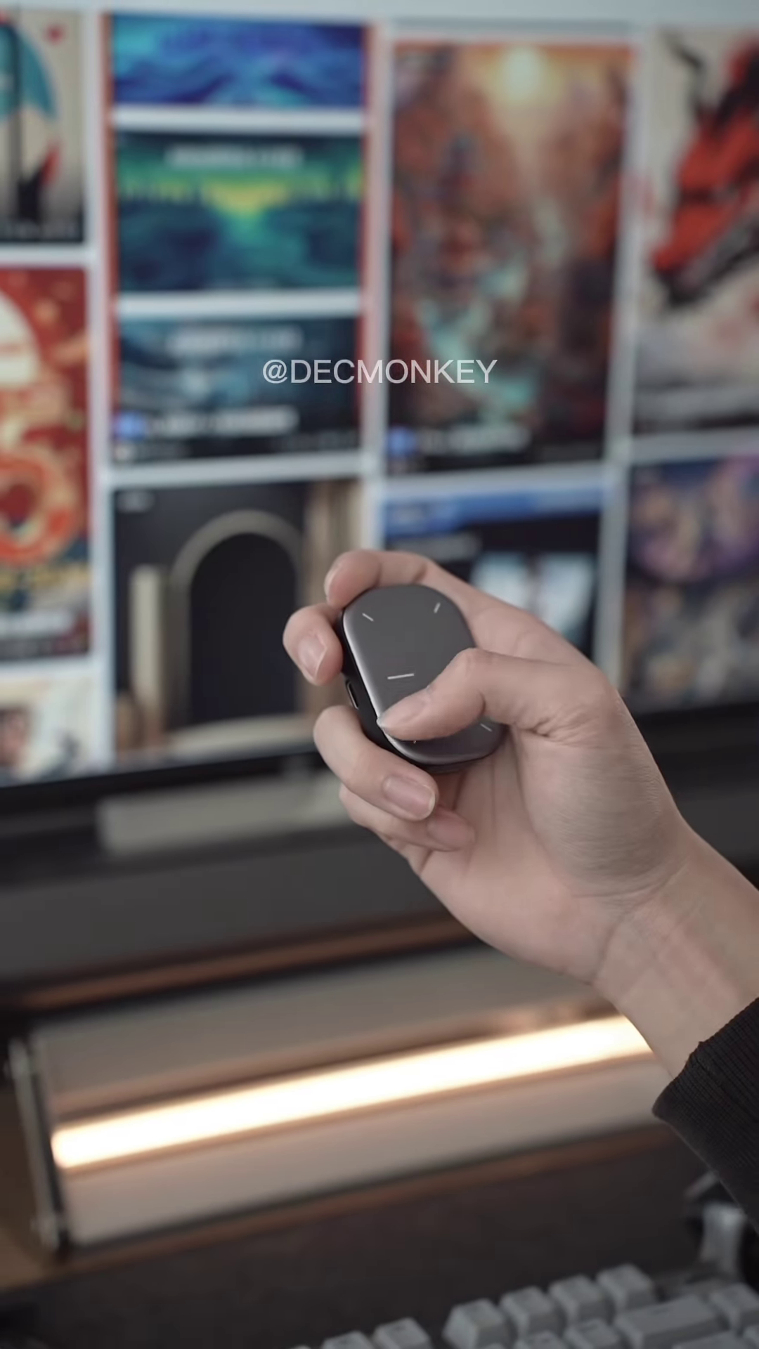 Ergonomic Wireless Mouse with Touch Scroll and Customizable Buttons