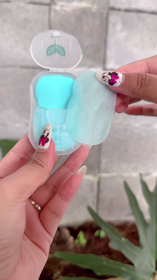 Convenient Disposable Paper Soap Sheets for Travel and On-the-Go Handwashing