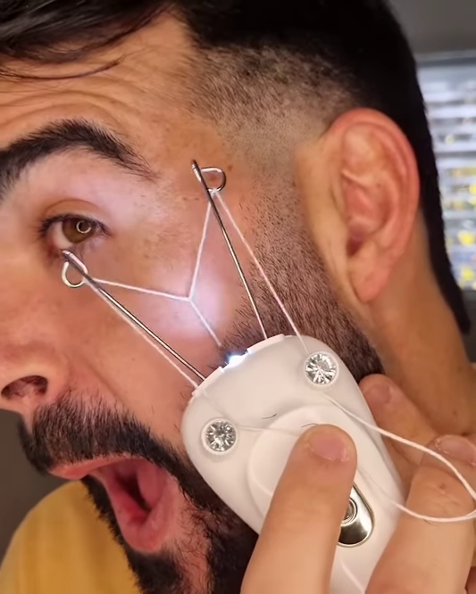 Electric Facial Hair Threading Device for Precise Hair Removal